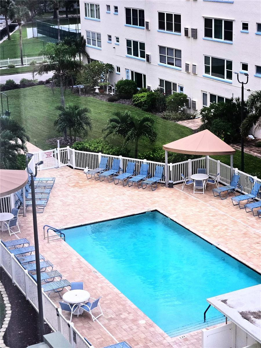 View from Florida Room Windows - Updated Pool and new Bath House