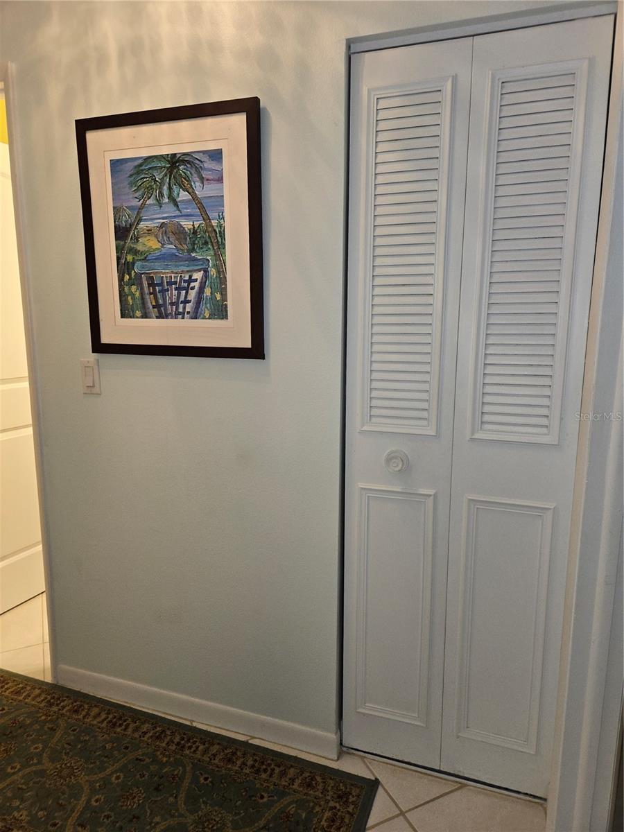 Hallway with Linen Closet