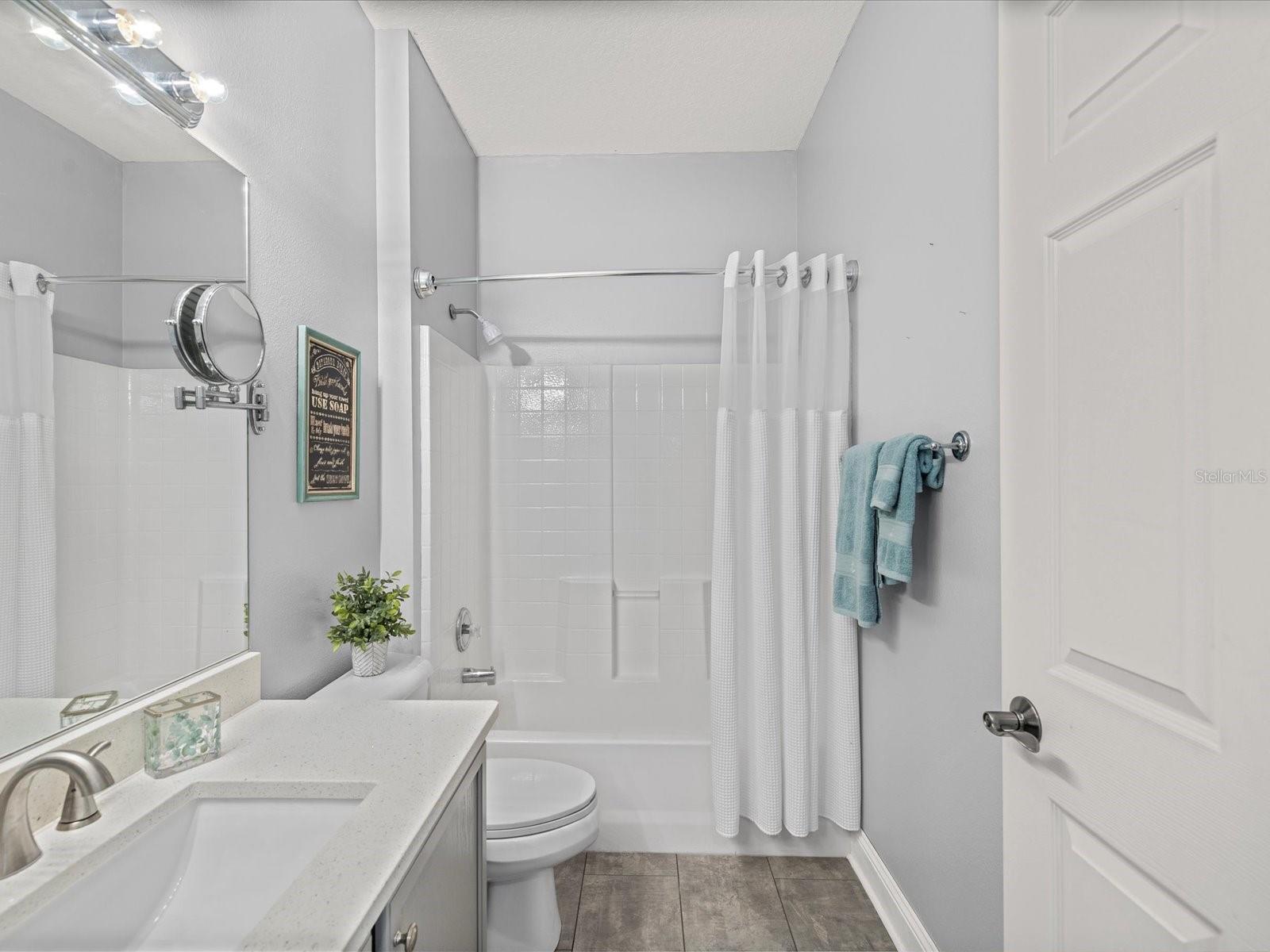 Guest Bath Quartz counters