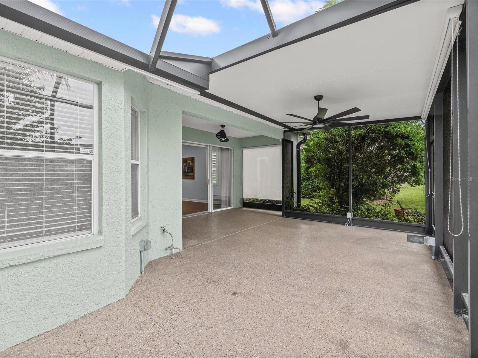 Uncovered area on the back patio