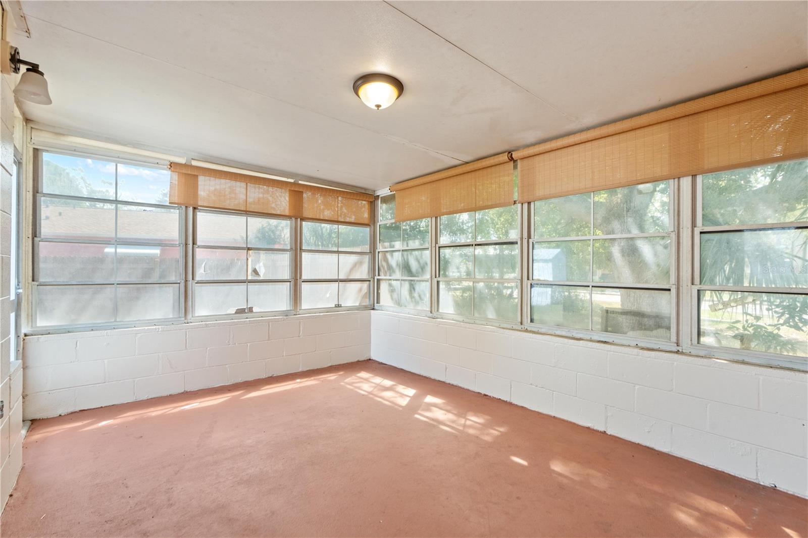 Enclosed back porch
