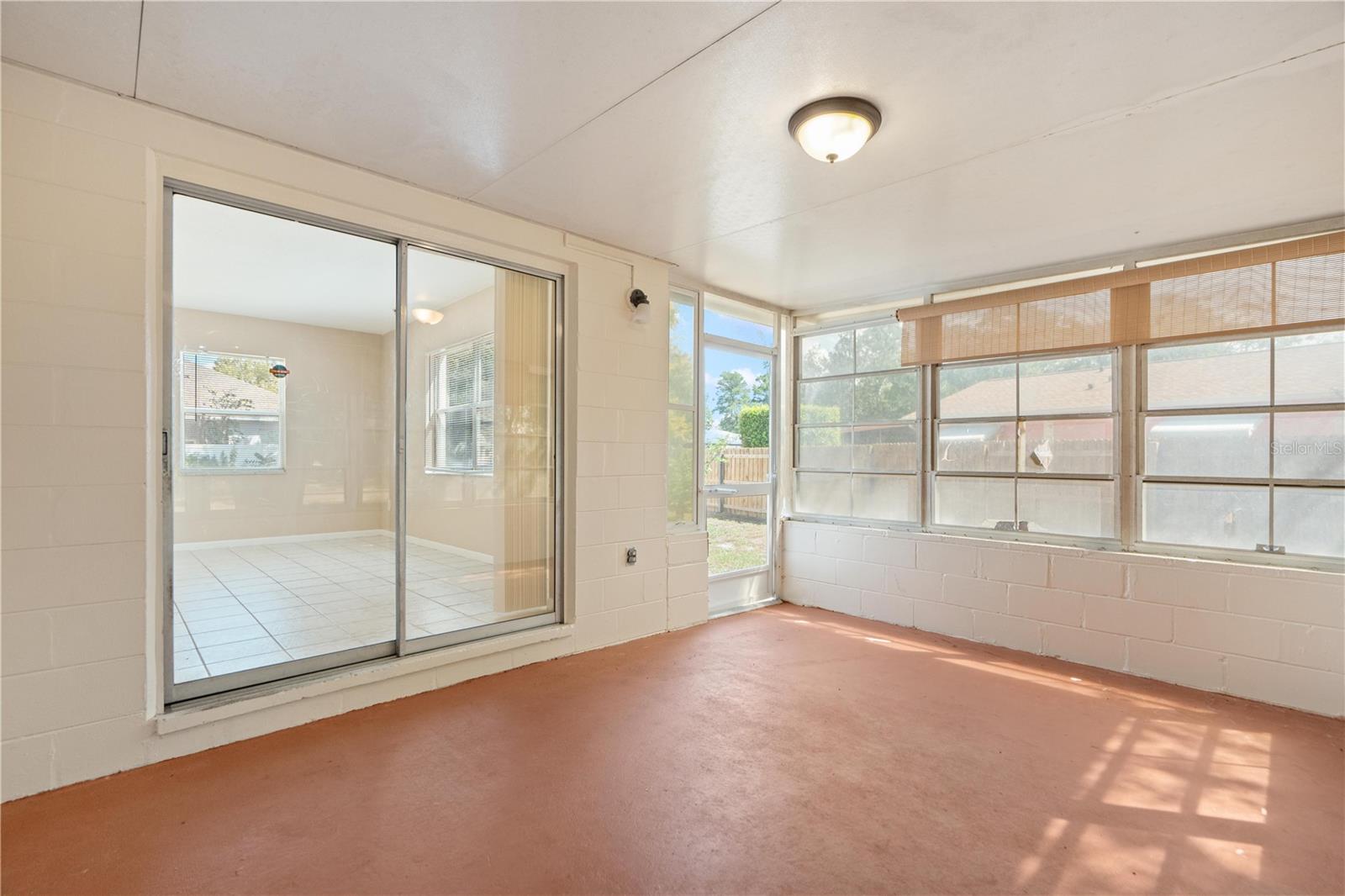Enclosed back porch