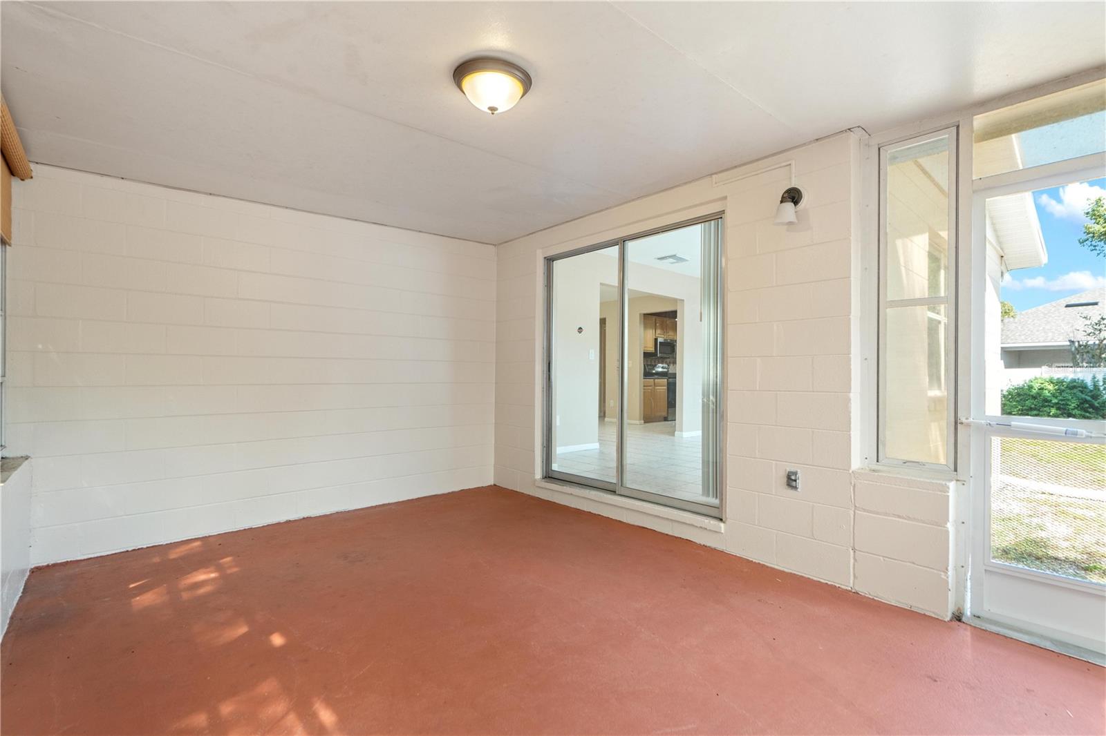 Enclosed back porch