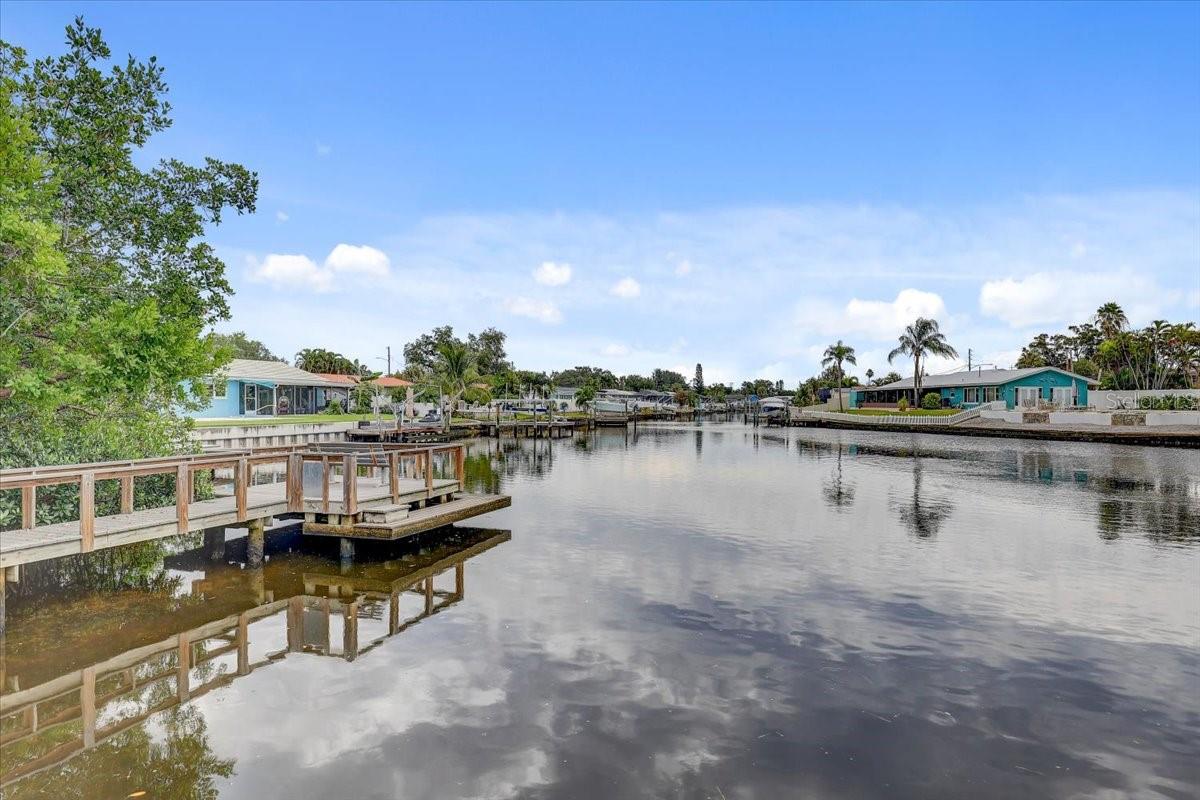 Private dock for fishing, sightseeing, or launching a kayak or paddle board