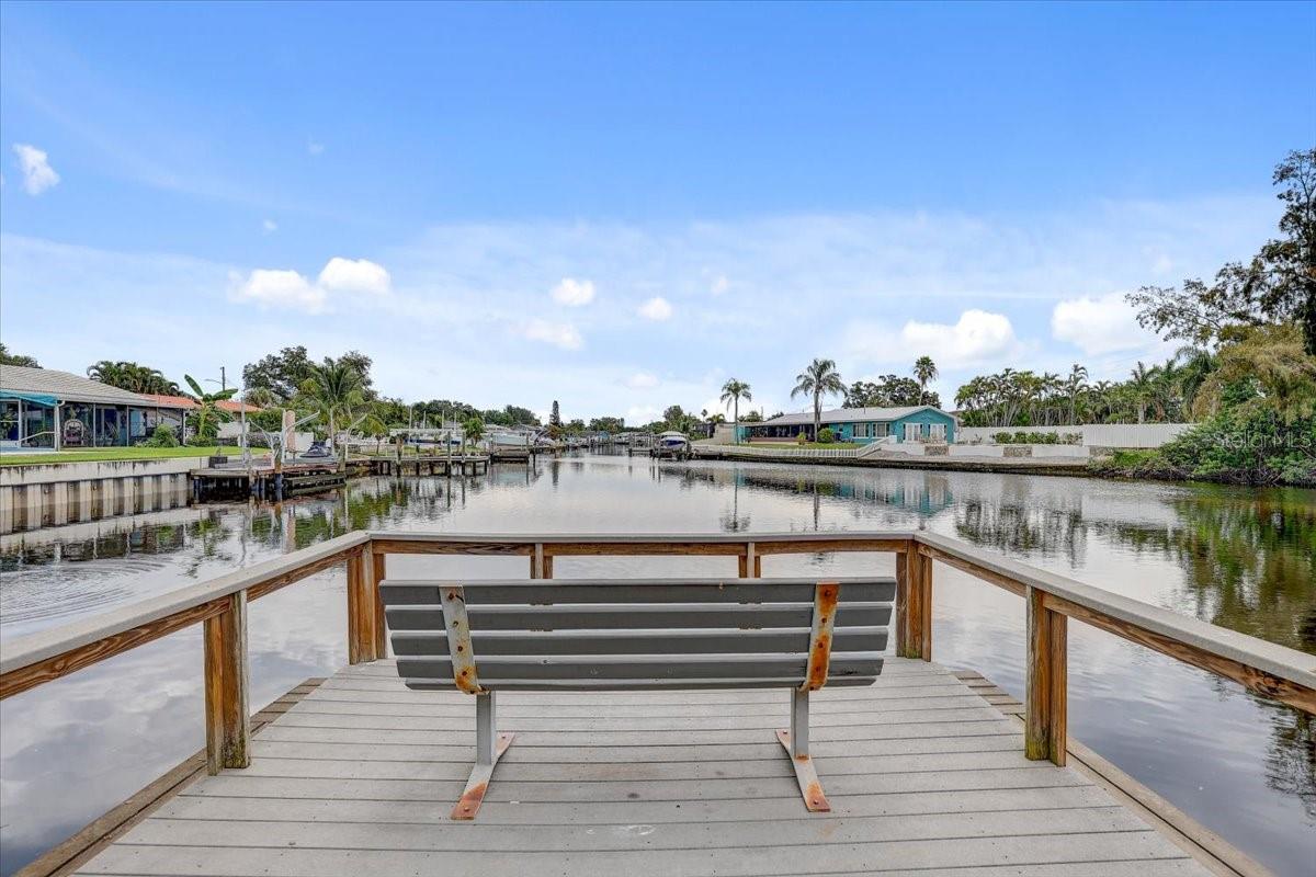 Bench on the dock/pier