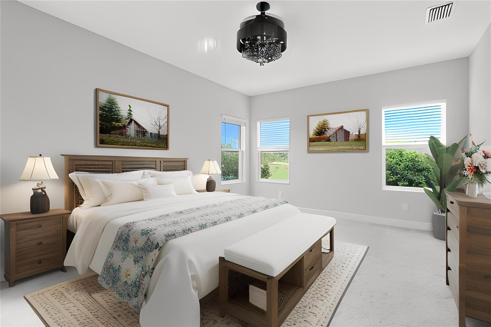 Spacious main level master suite