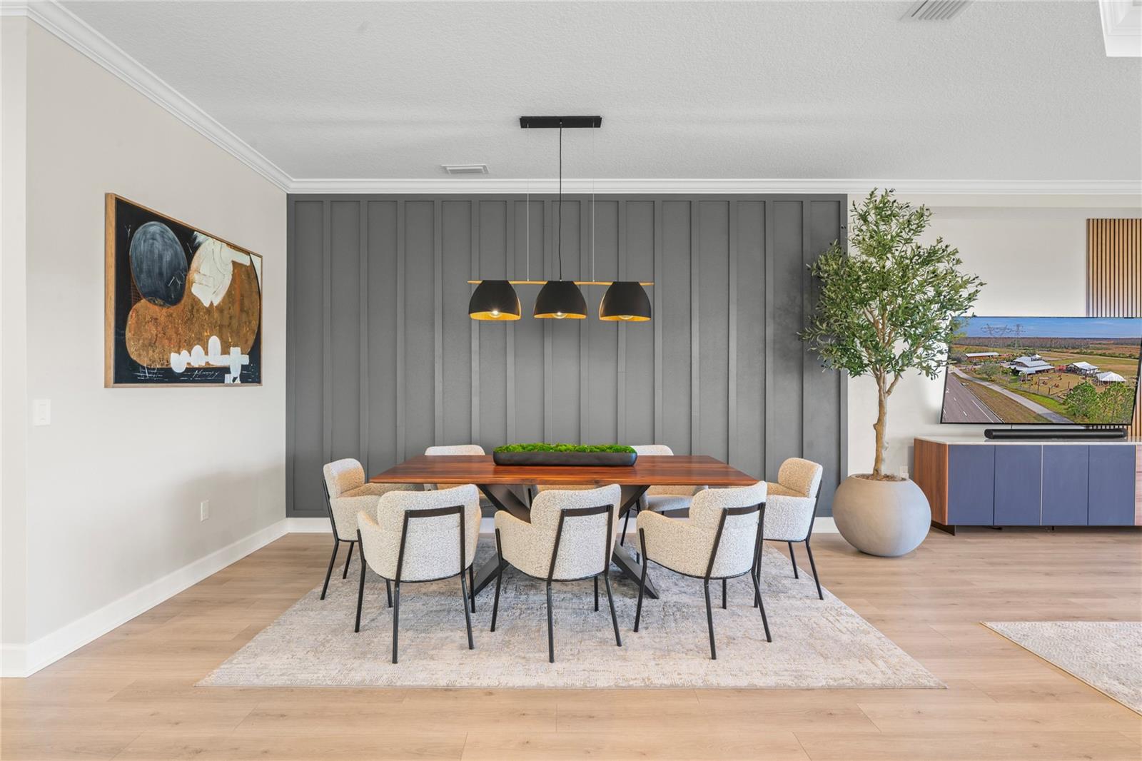 Dining room wall feature