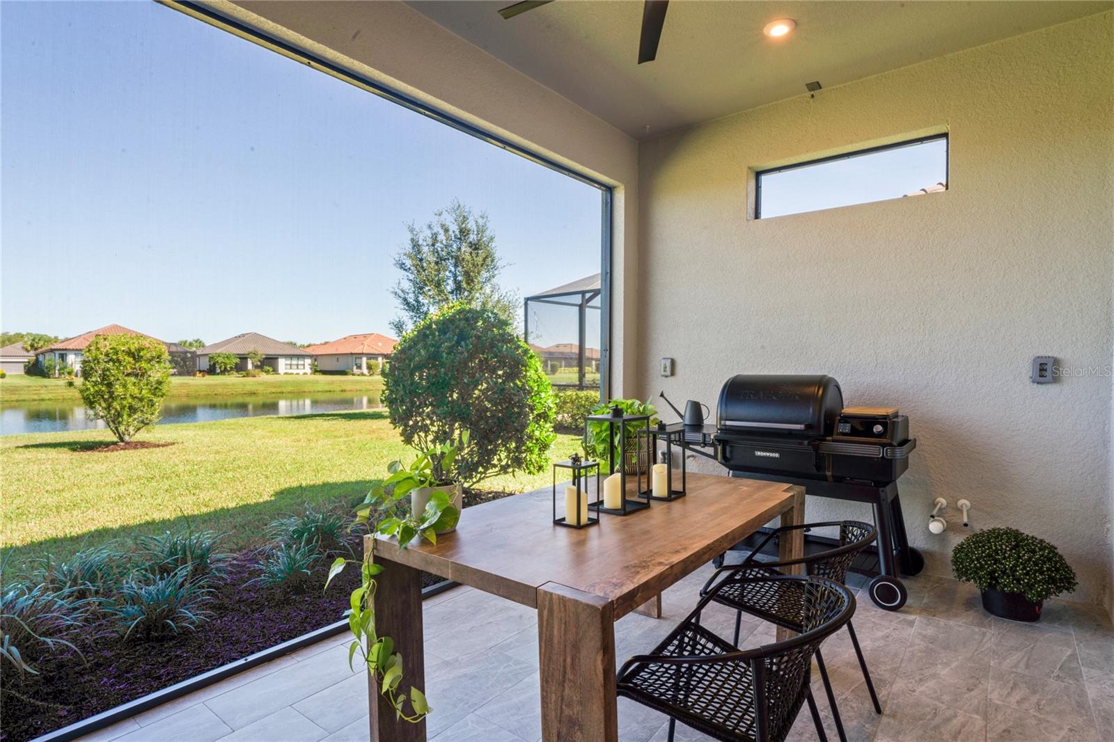 Outdoor kitchen pre-plumb for gas grill and sink