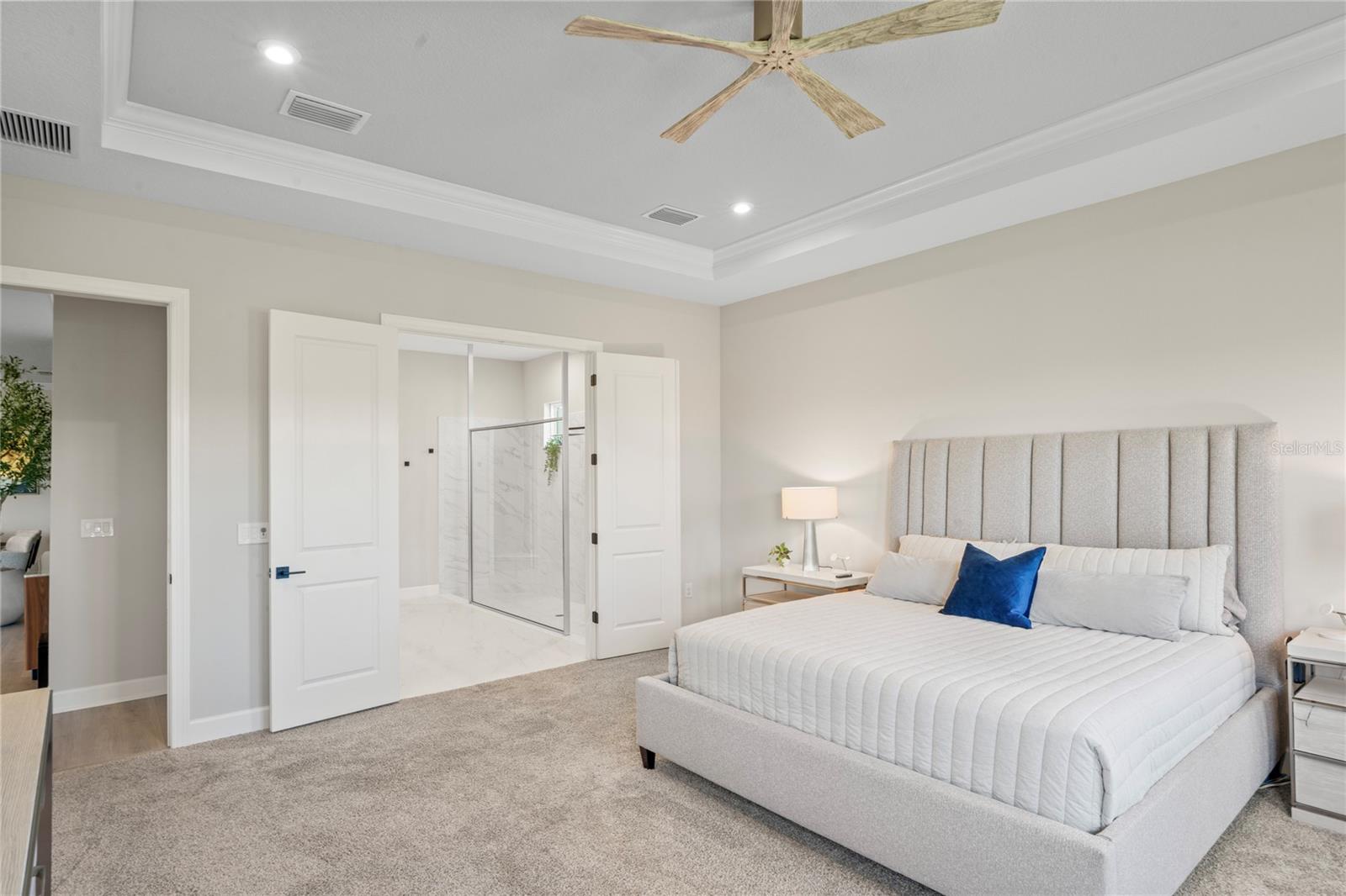 French Doors to Owner's suite bath