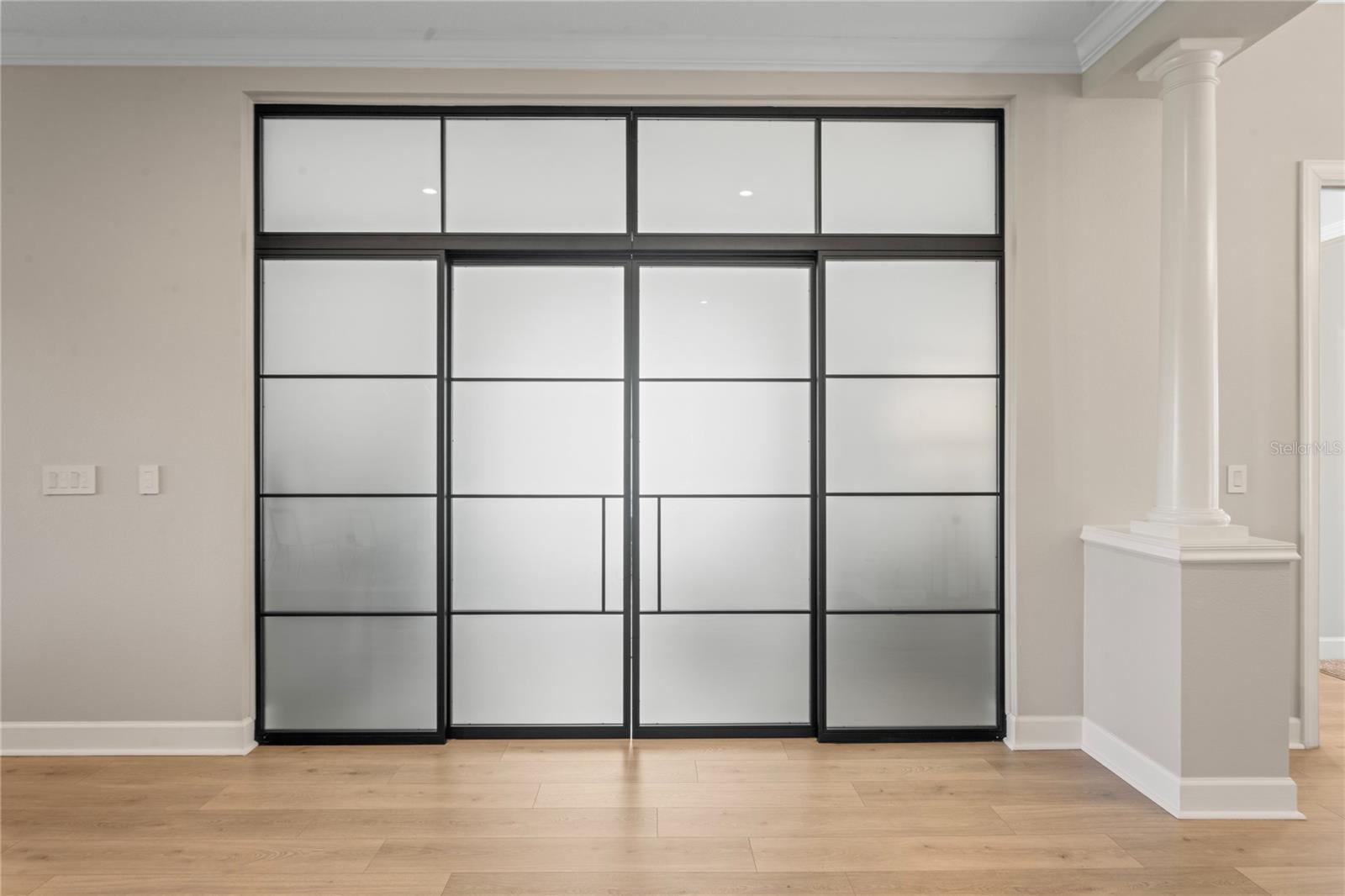 Soundproof and frosted doors for office privacy or 4th bedroom