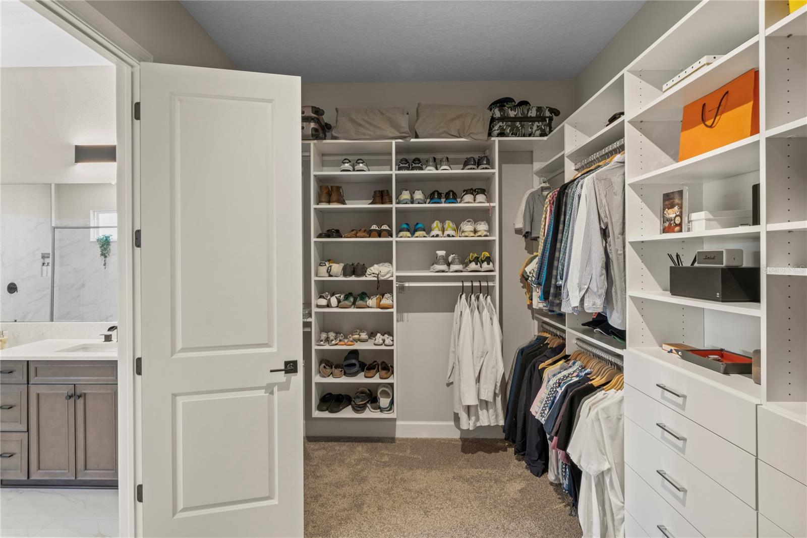 Primary custom built-in closet
