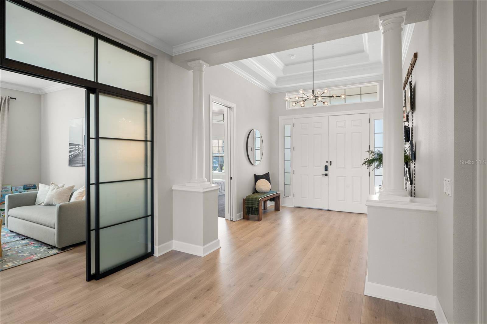 Foyer and Office view from living room