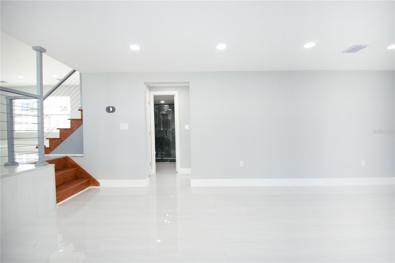 First Bathroom, Bedroom and Closet Entrance