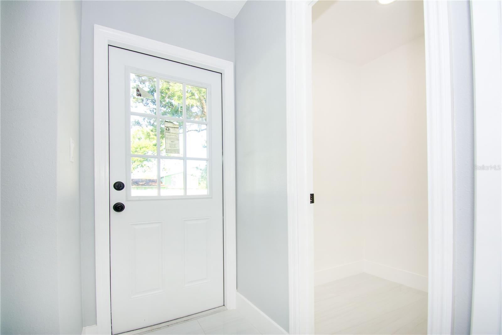 Closet Pantry, and a Door Connected to the Backyard