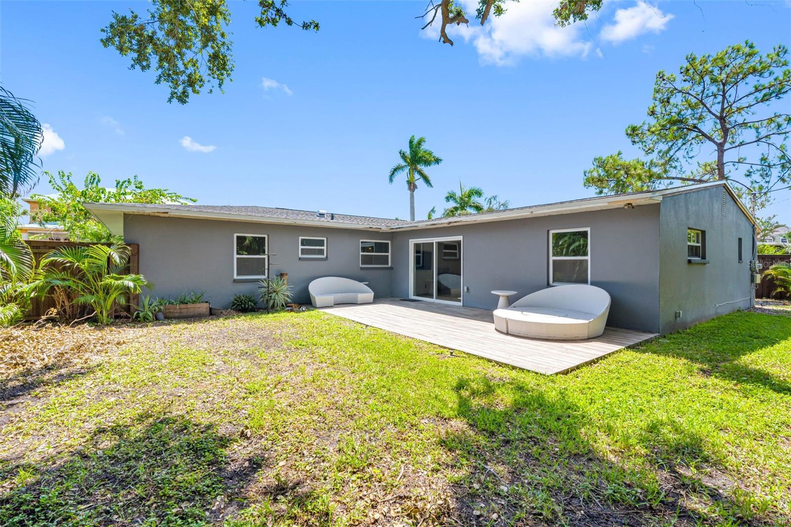 Very large backyard - enough space for a pool in the backyard with an extra 10 feet to push the fence back!