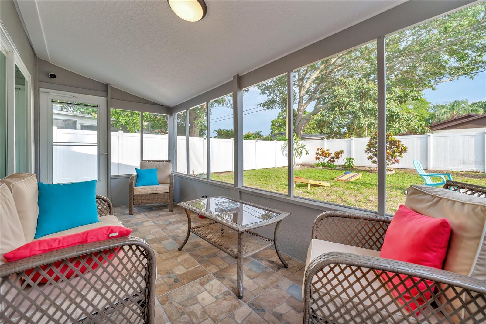 Large screened in back patio