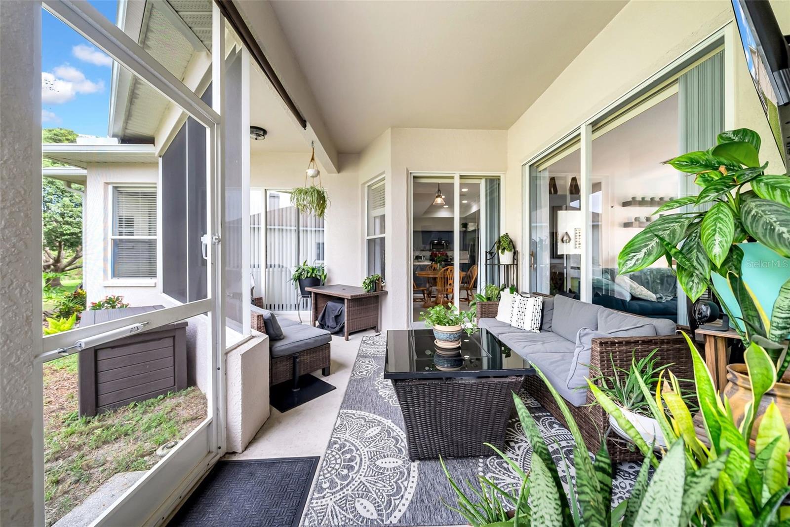 Screened Lanai overlooking the golf course