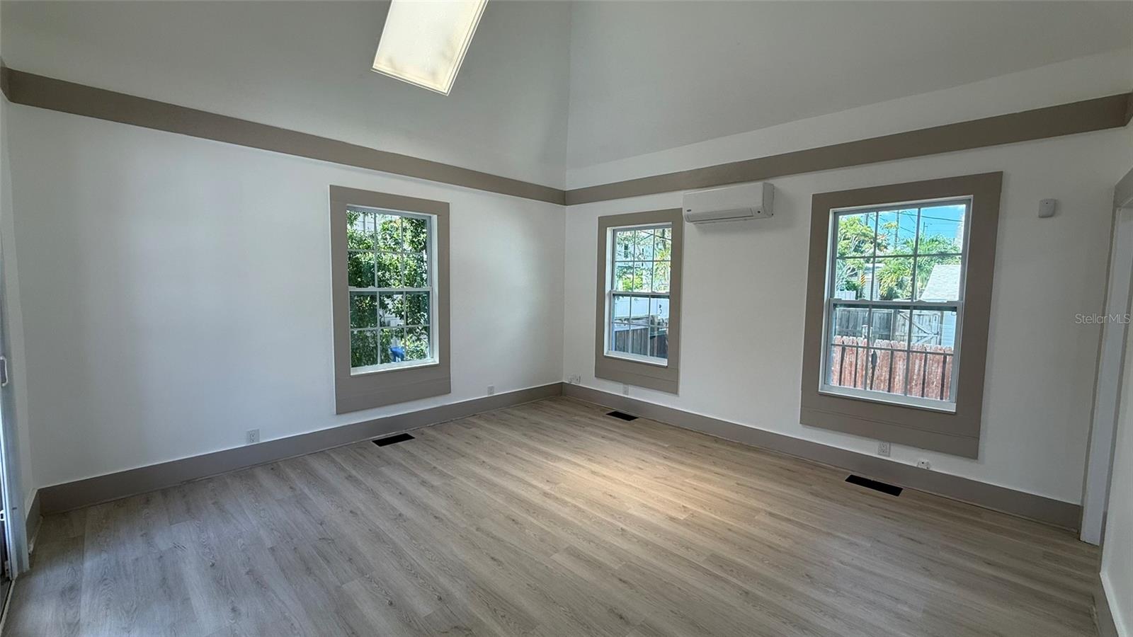 Vaulted Ceiling with Skylight in Master Suite.