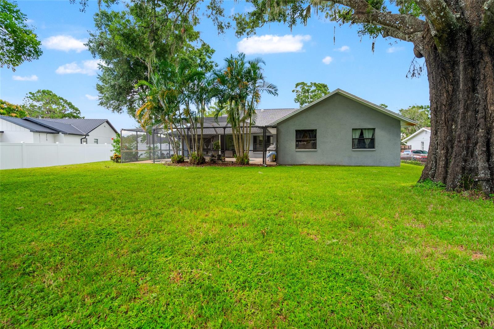 Rear elevation of home from back yard