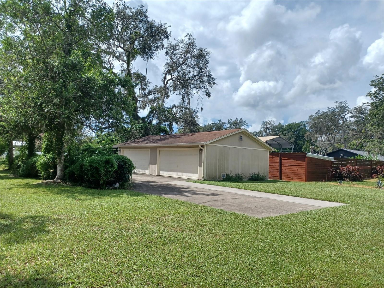 From Corner Lot Toward Large Garage with A/C