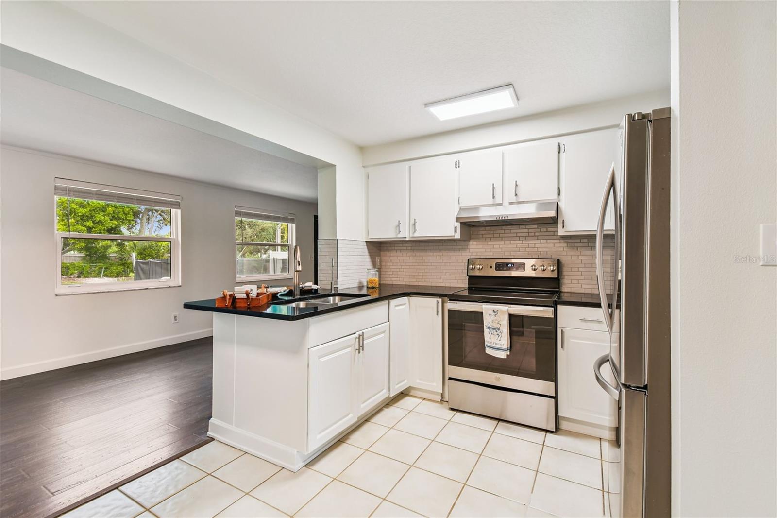 kitchen and dining area