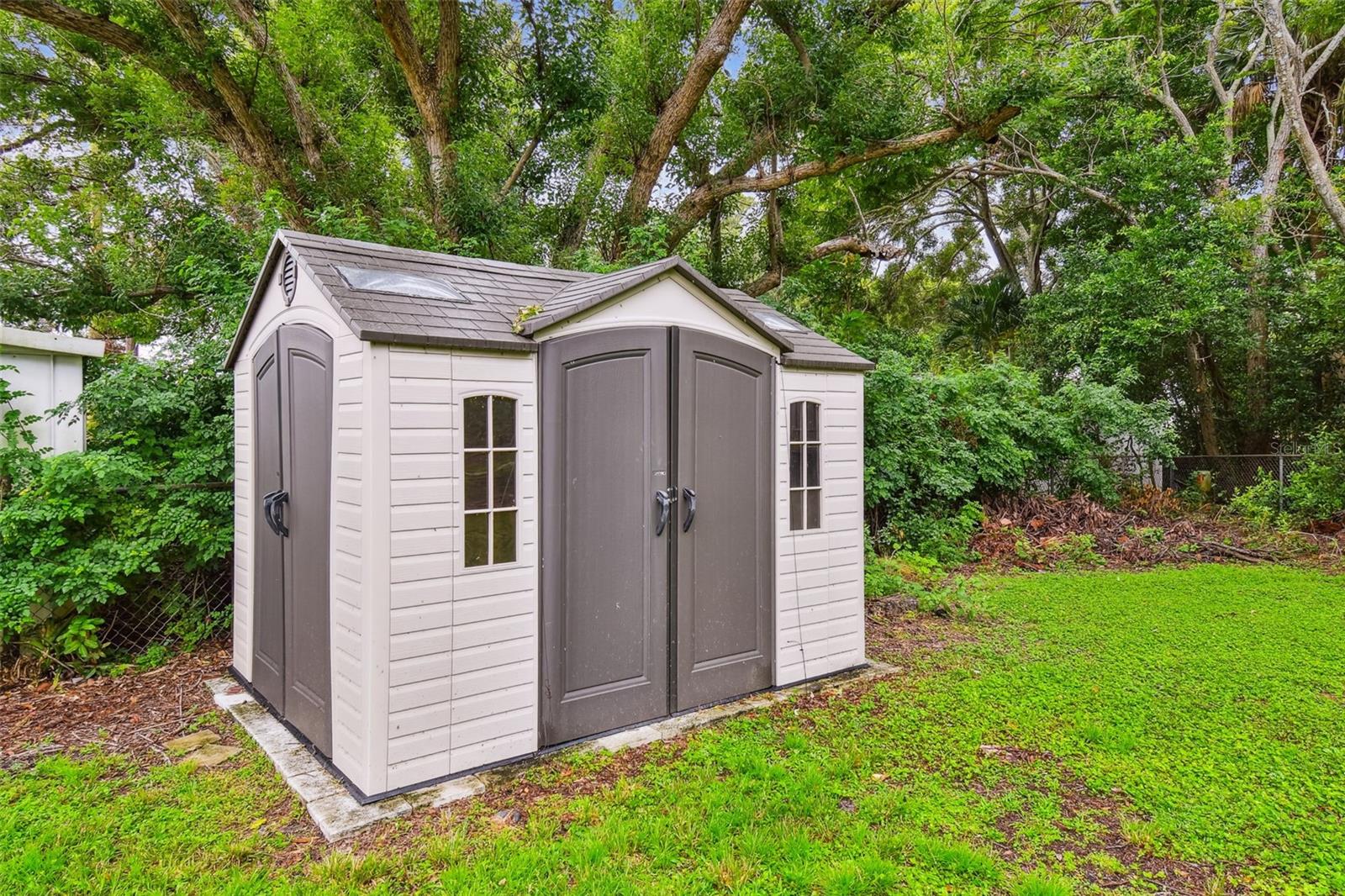One of the two new sheds