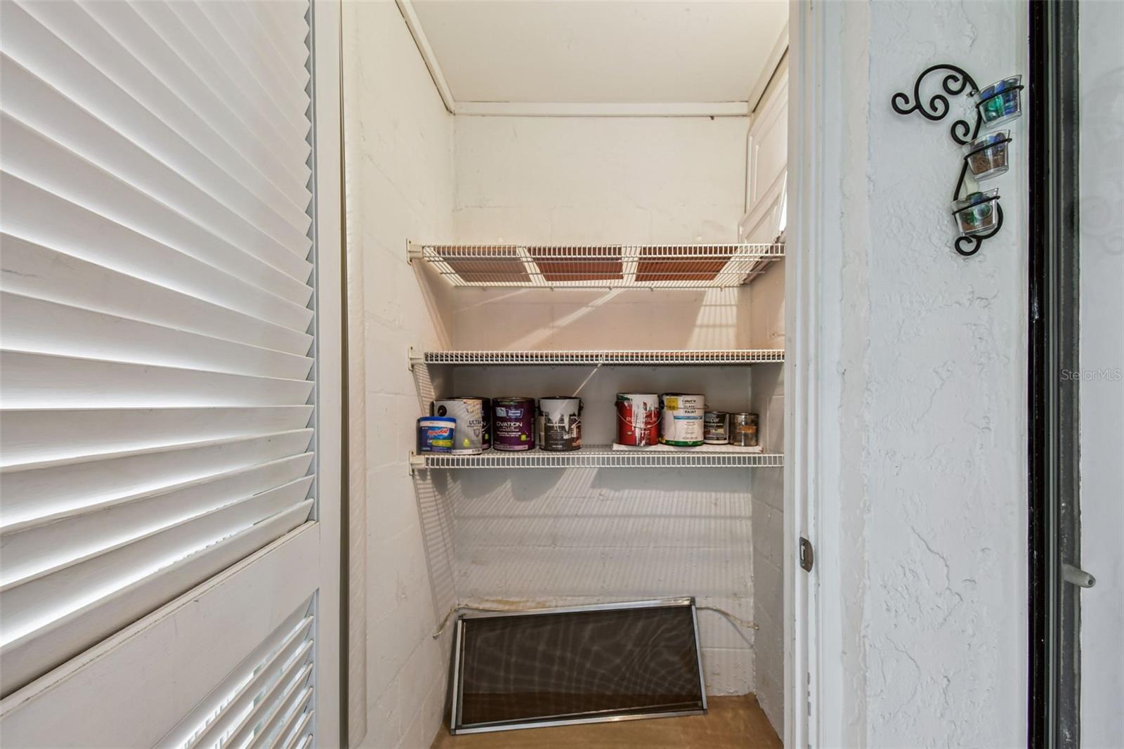 Storage closet on the porch