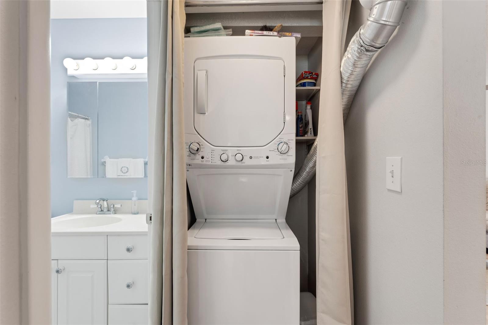With your own Washer and Dryer No need for the community laundry room for you!