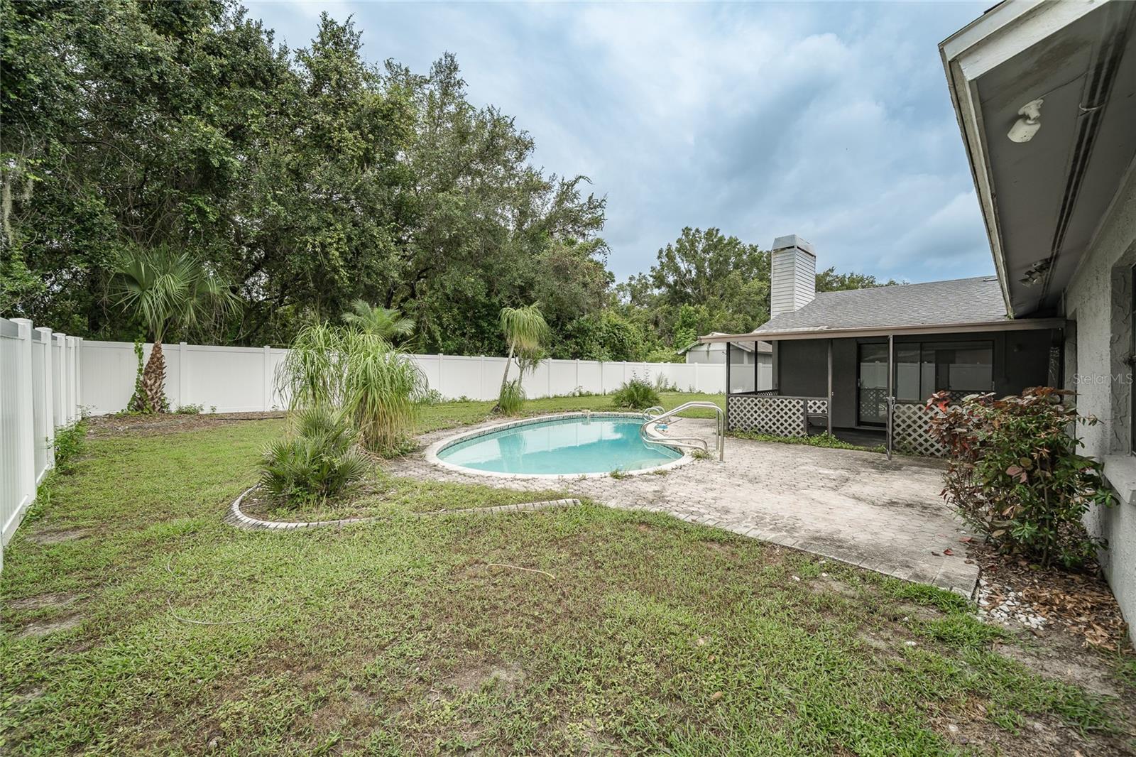 Fenced yard