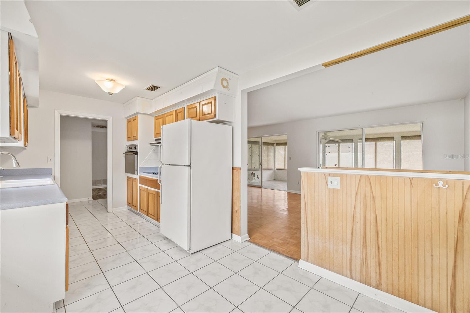Kitchen Dinette leads into the Living Space