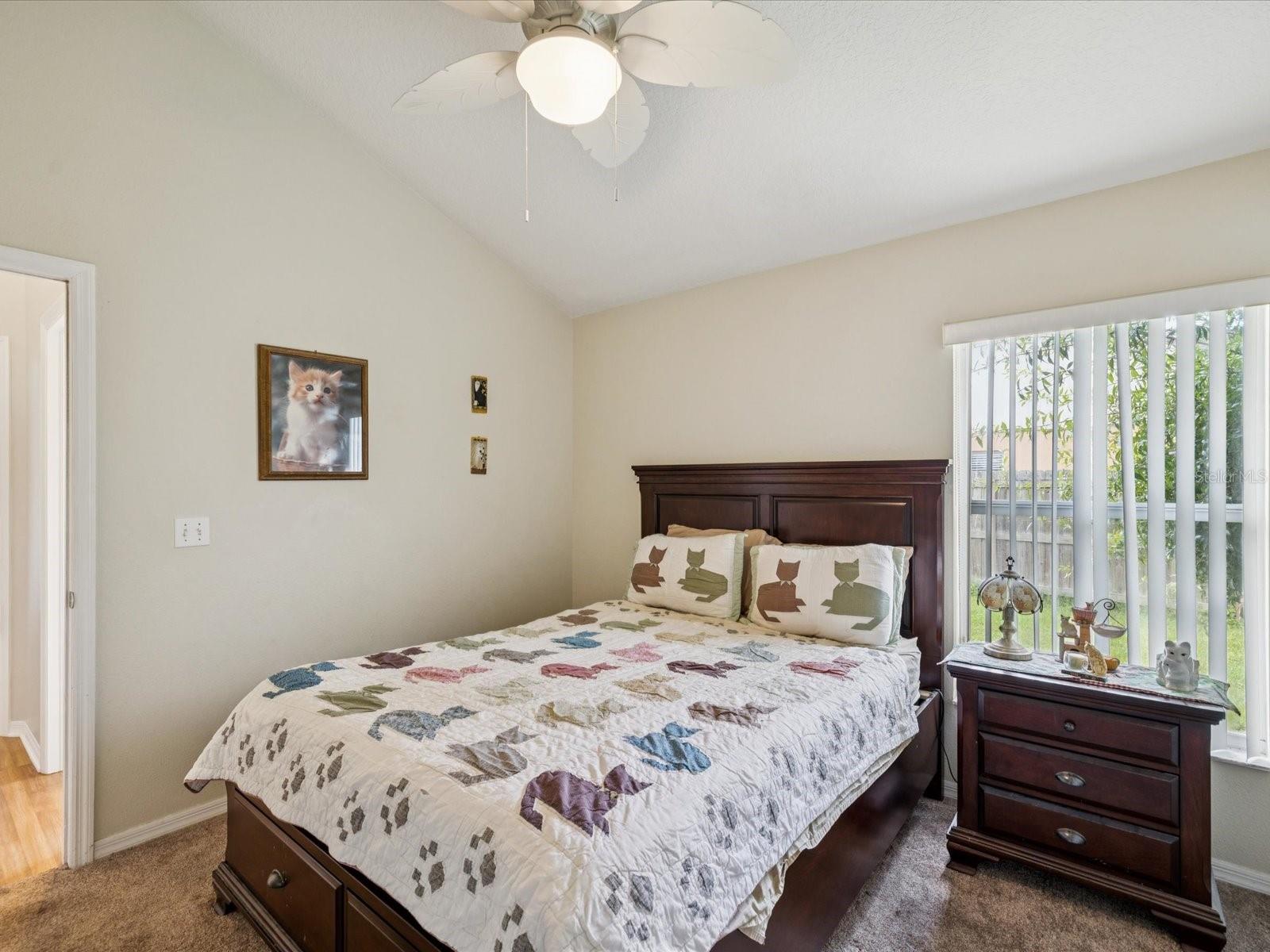 The 4th bedroom has a south facing window.