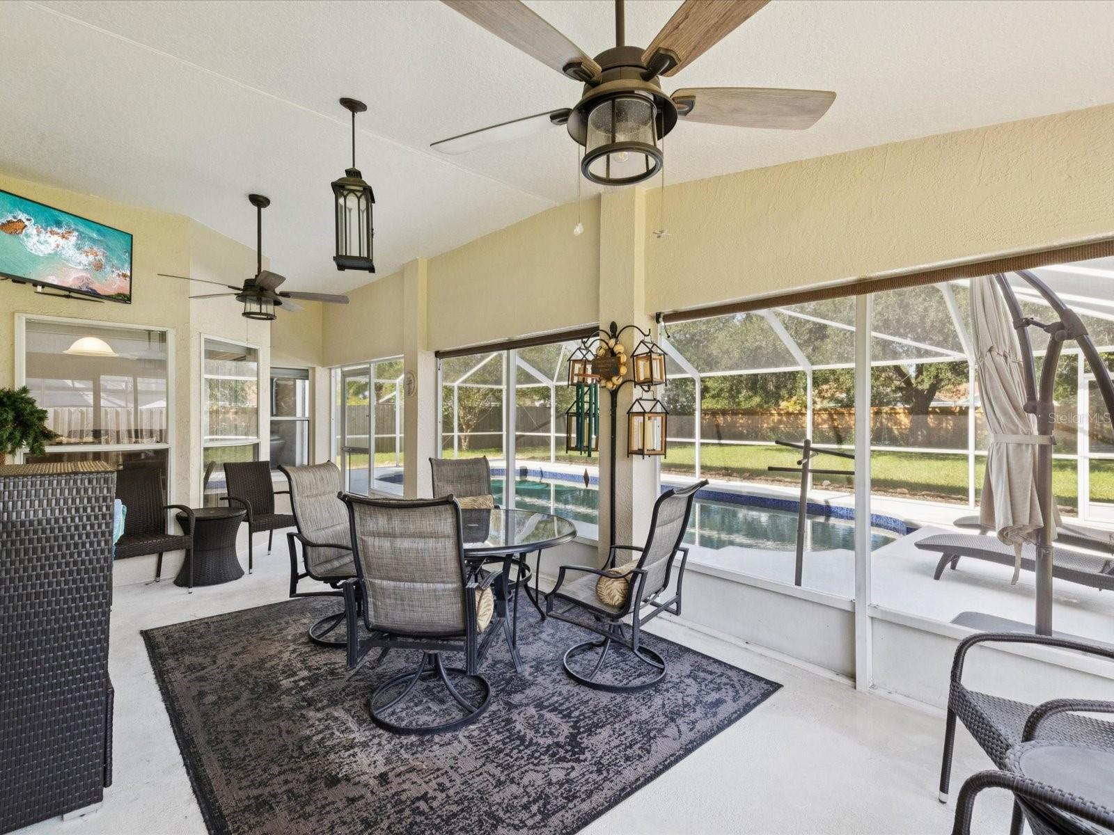This massive lanai is perfect for entertaining and pool side fun.