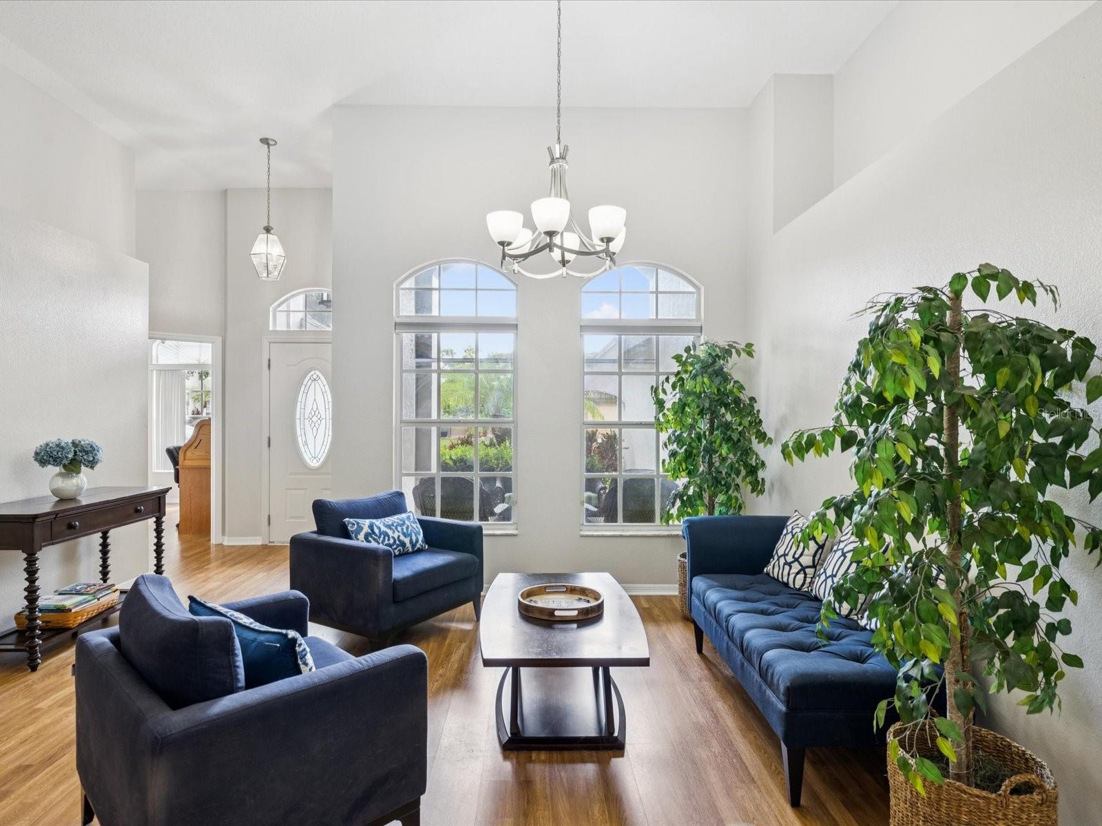 This dining area was transformed into an additional living area.