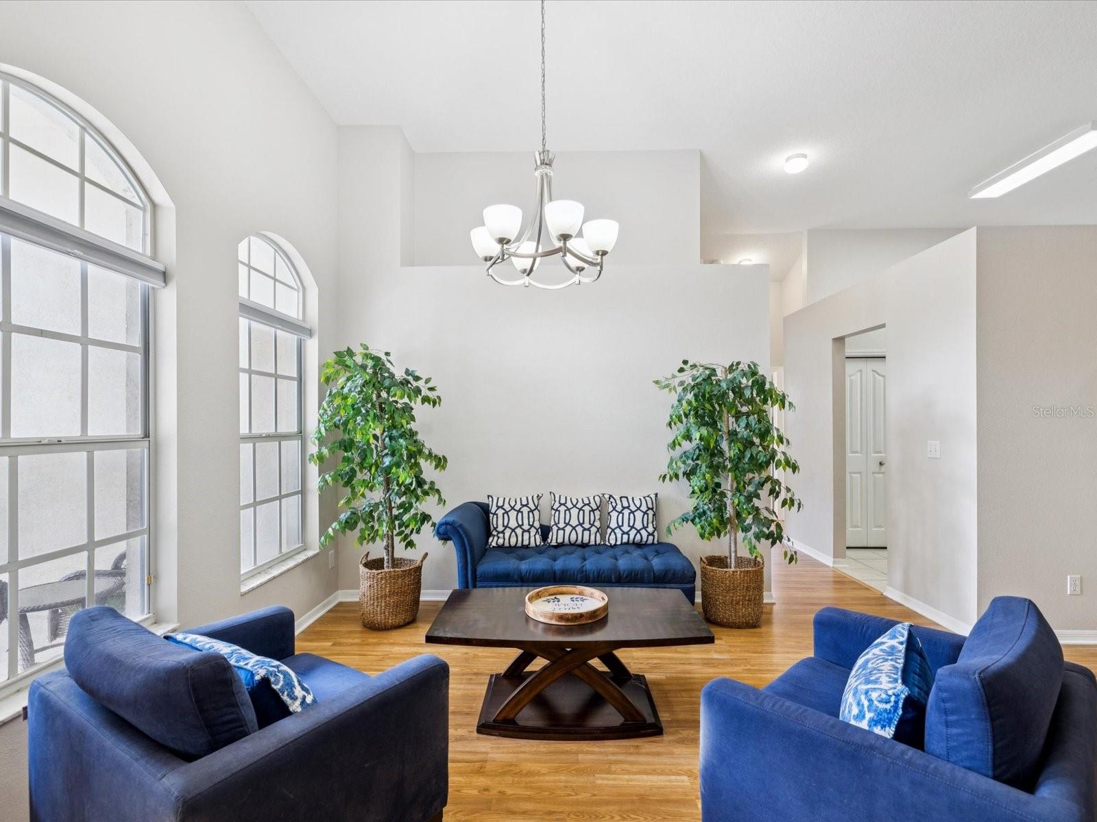 Note the light fixture that could also accommodate a dining table with buffet or cabinetry.