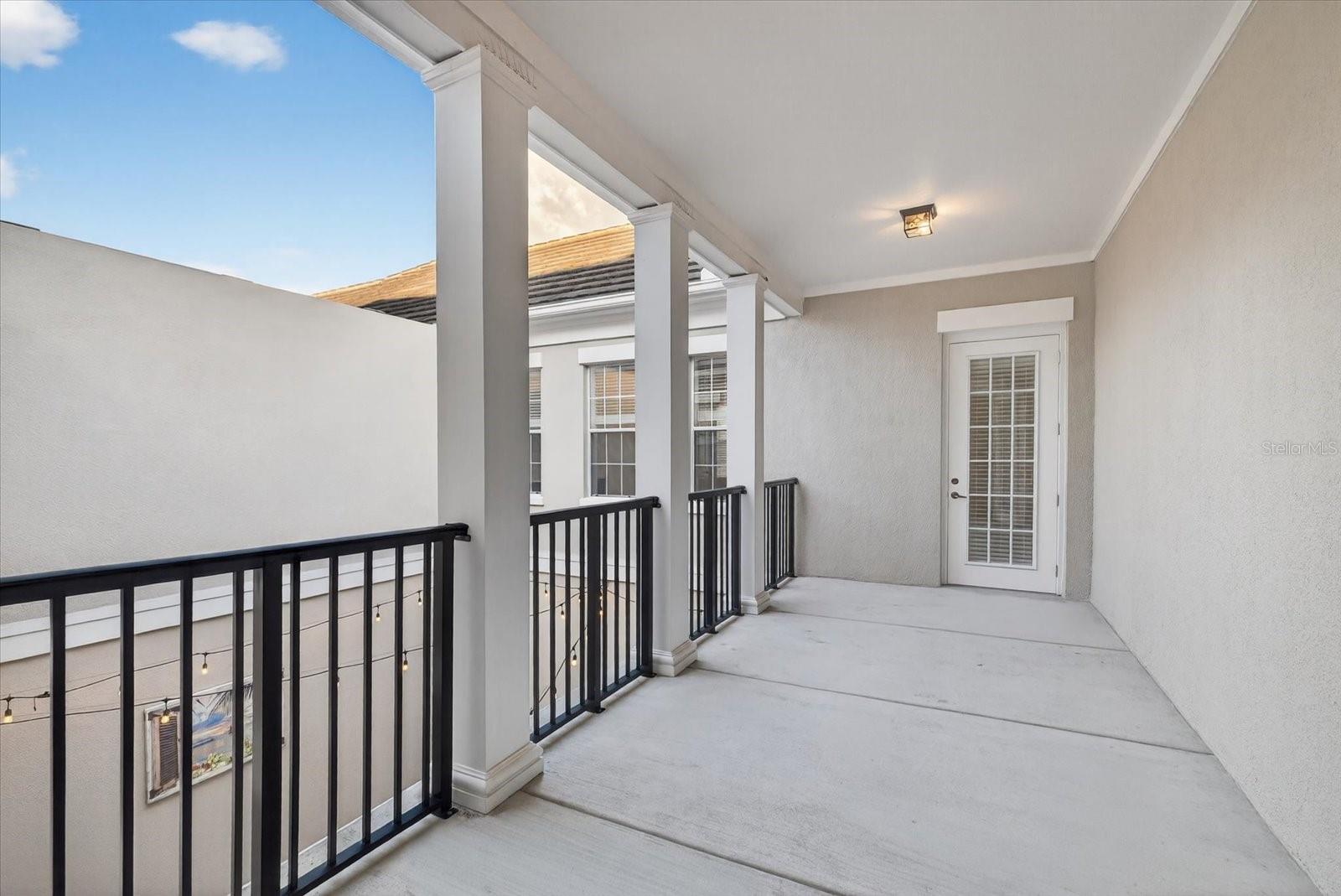 Balcony overlooking Courtyard connecting to in-law suite