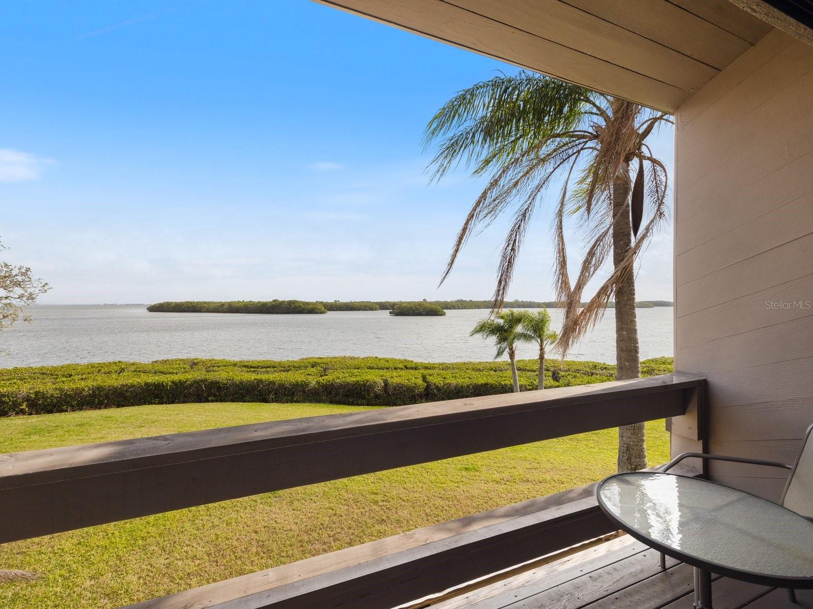 Unobstructed view of the bay from both balconies