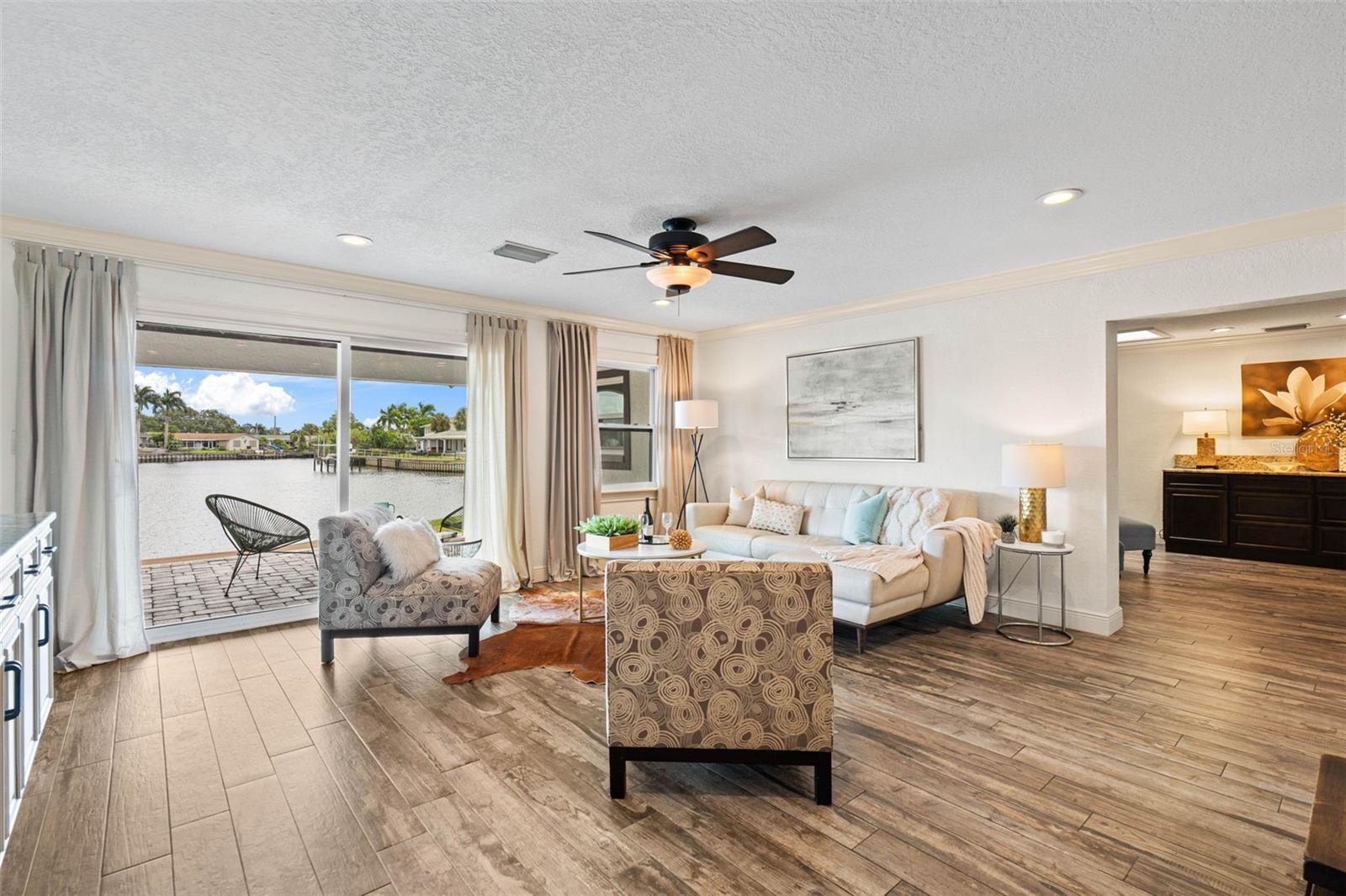 Living Area with Water View