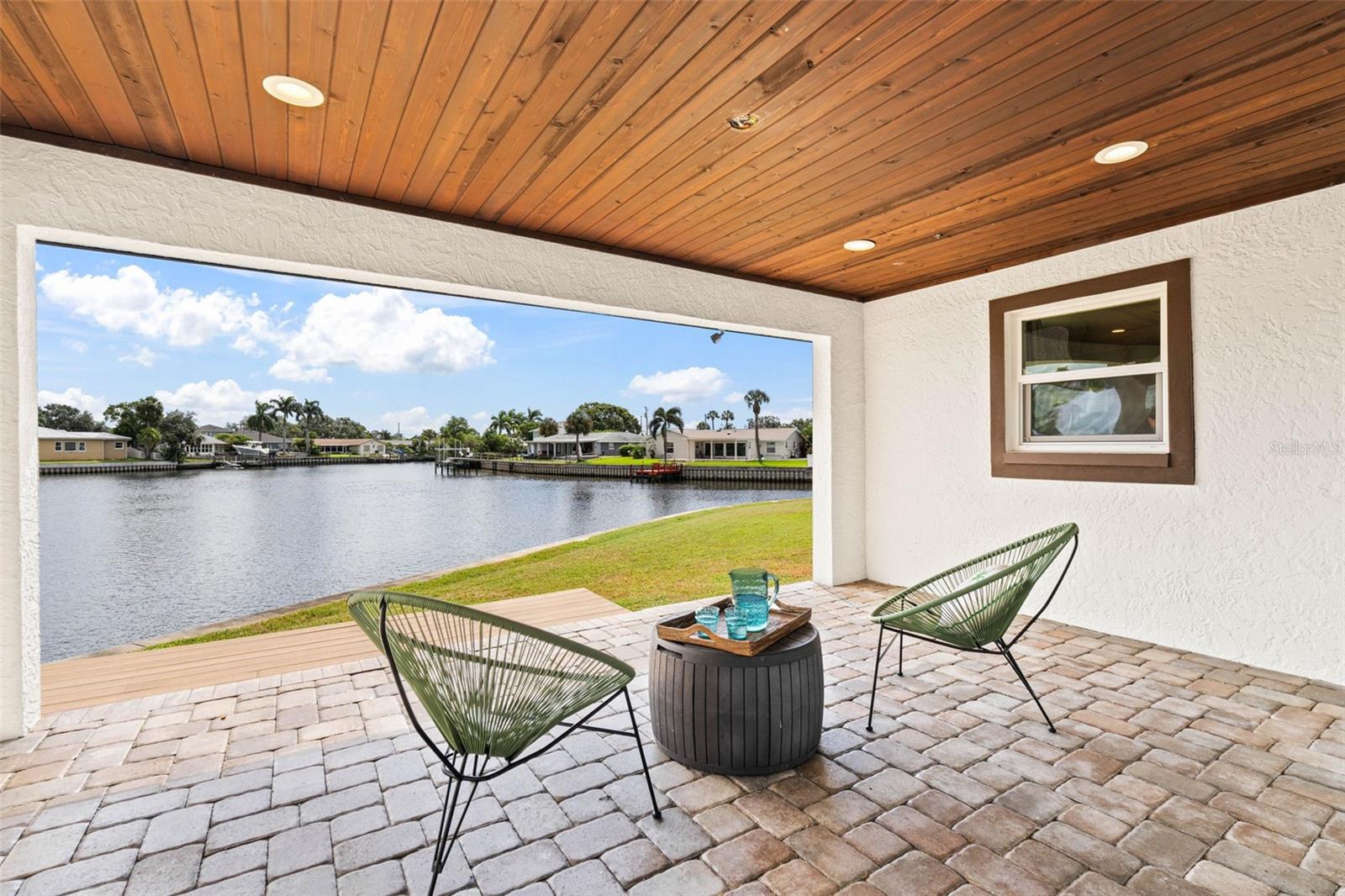 Covered Patio with Recessed Lighting