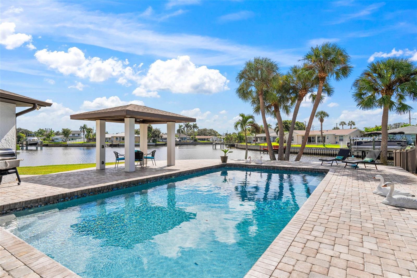 Large Waterfront Pool Area