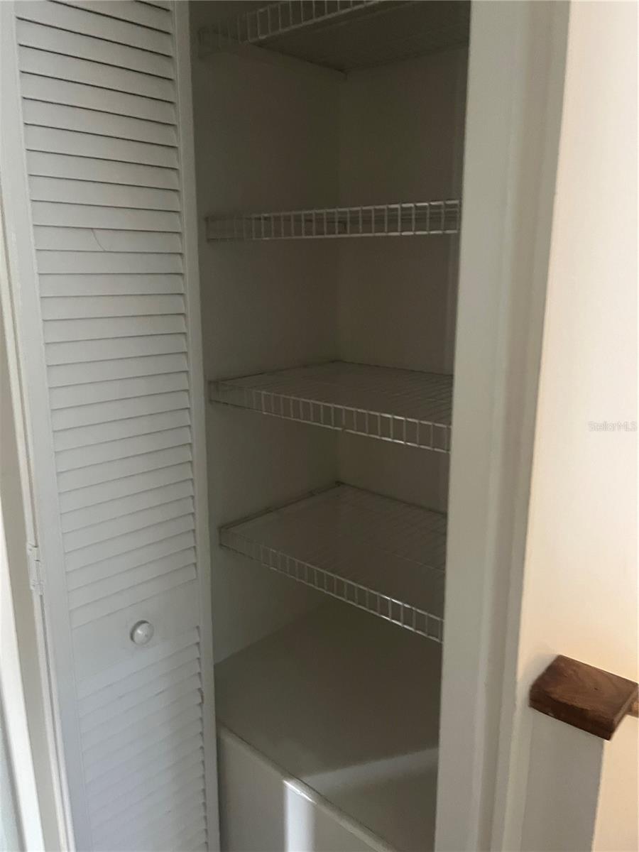 Upstairs storage