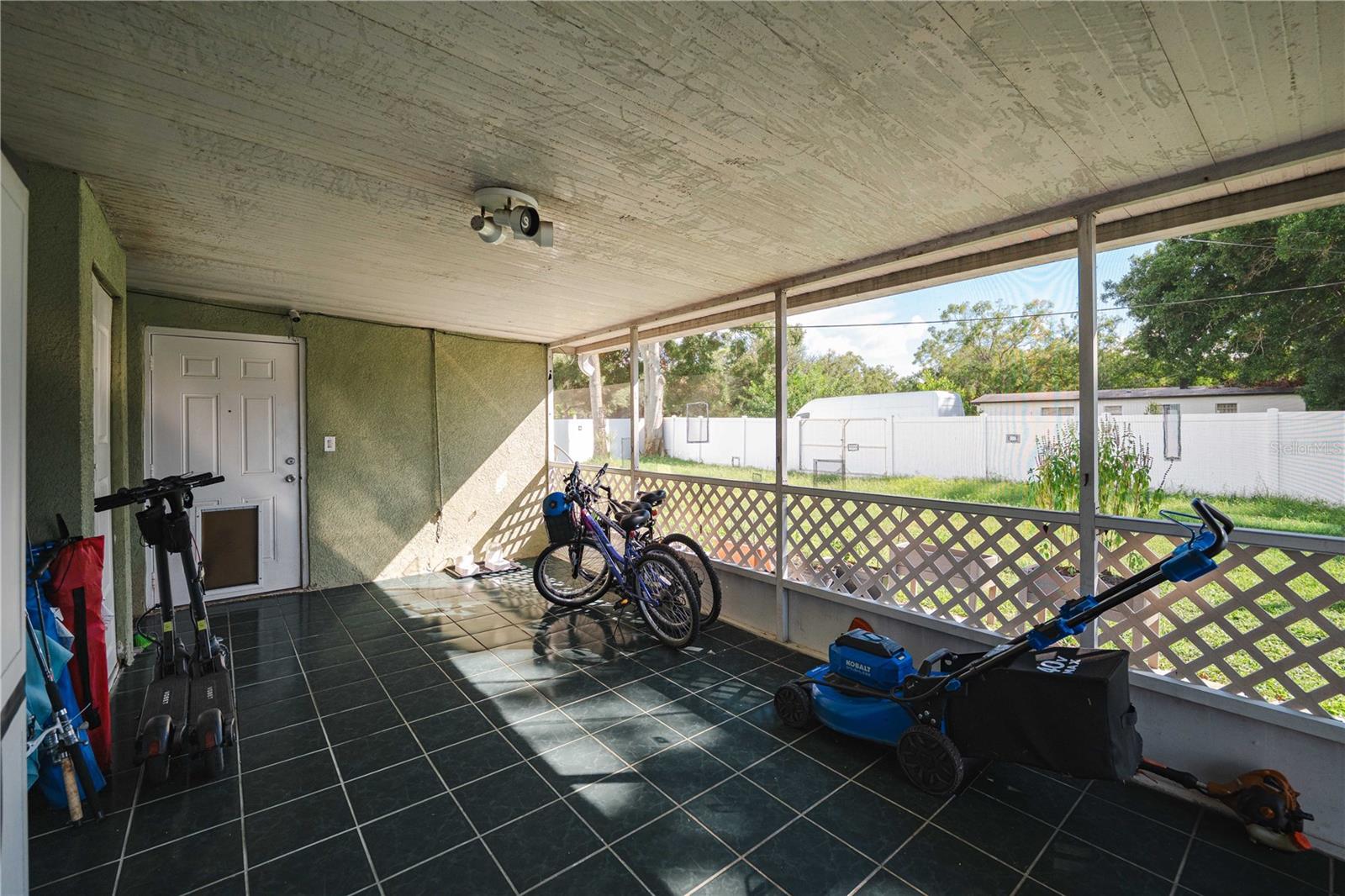 Screening rear porch