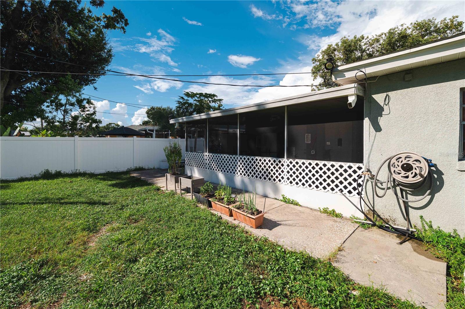 Screening rear porch
