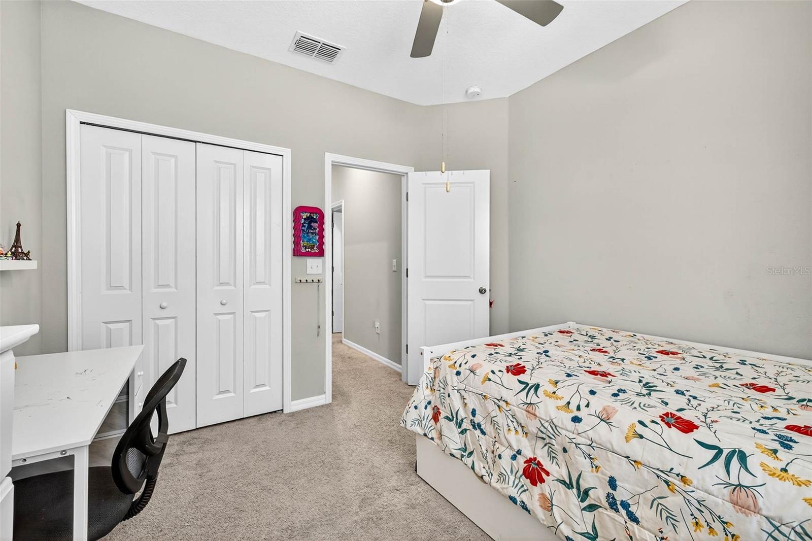 Bedroom 3 with built in closet.