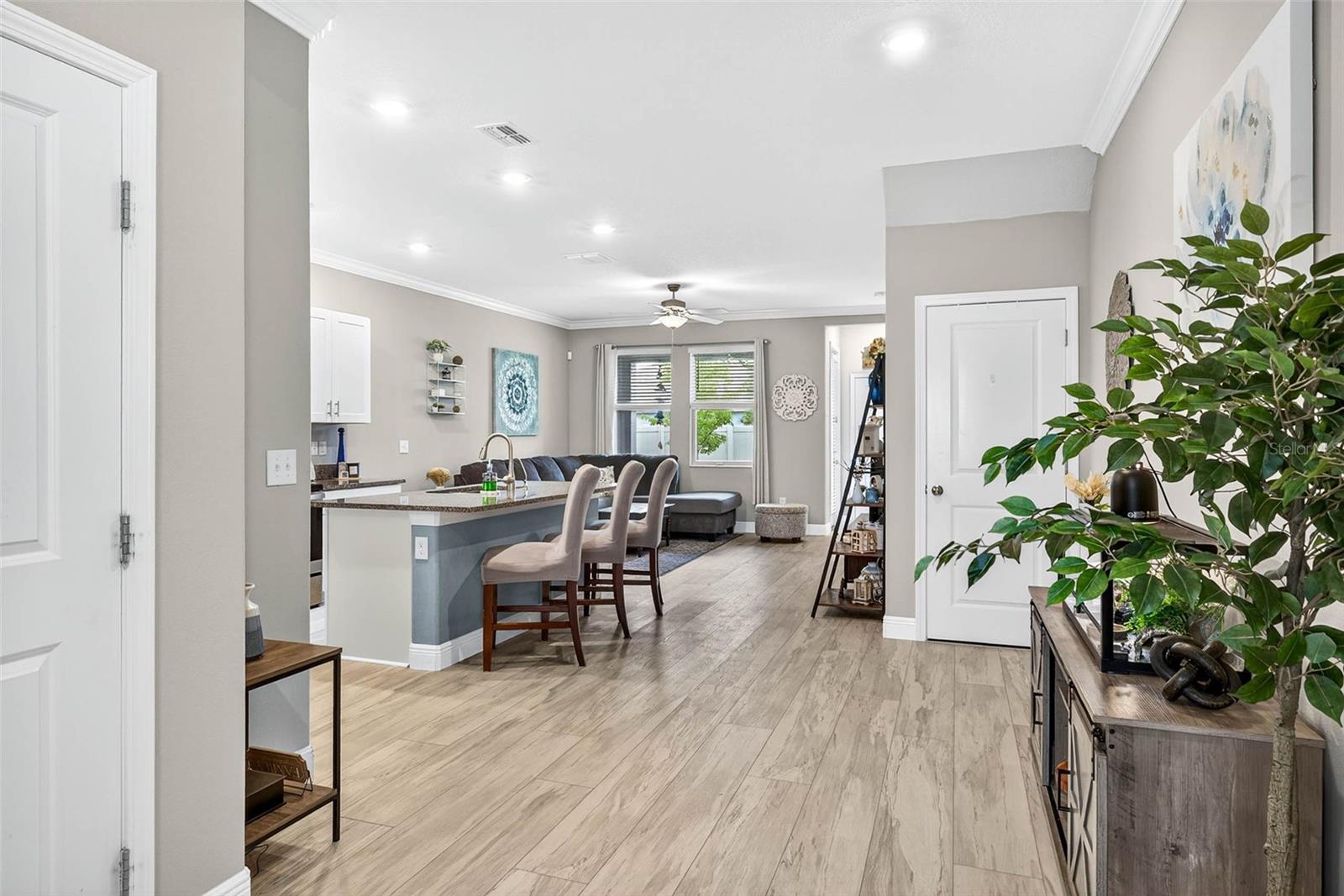 Lots of closet space, open concept, lvp flooring throughout the first floor.