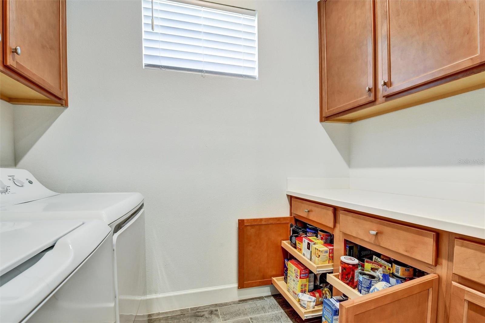pull out pantry doors in laundry