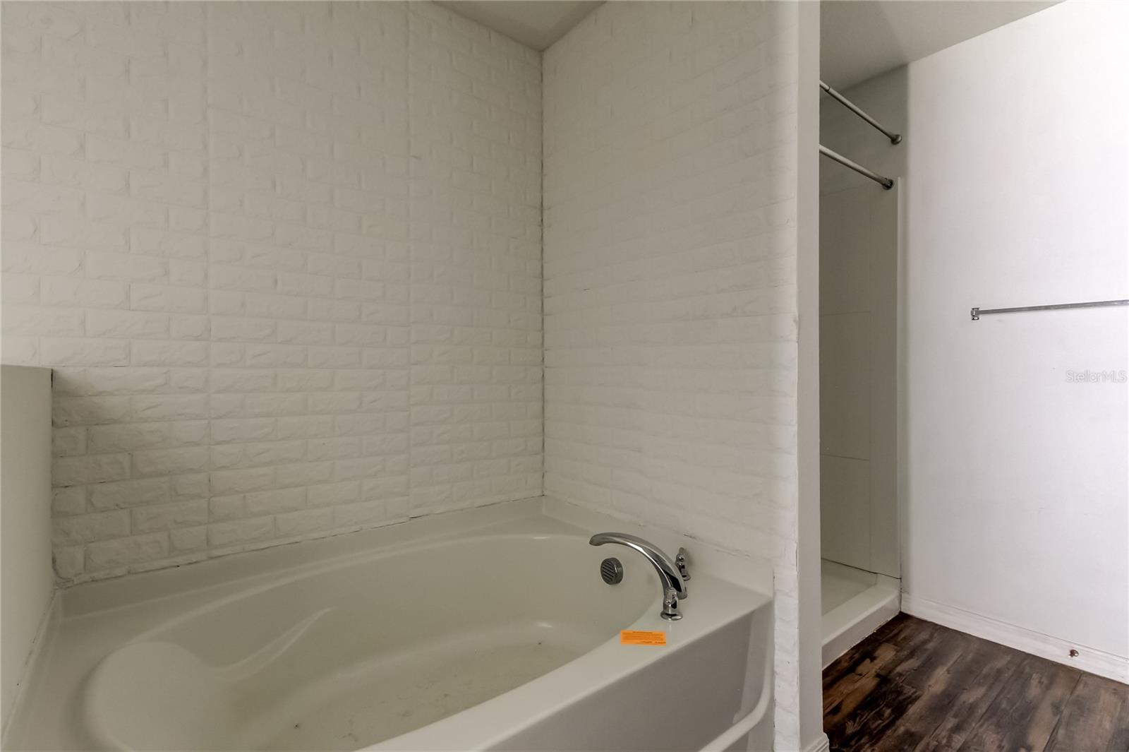 primary bath, tub and separate shower