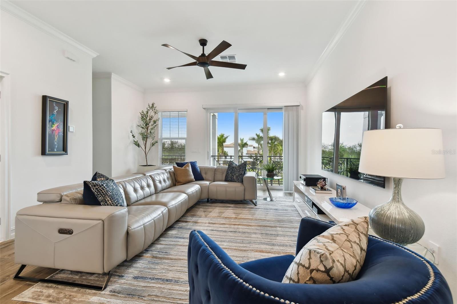 Second Floor Living Area with Access to Covered Balcony