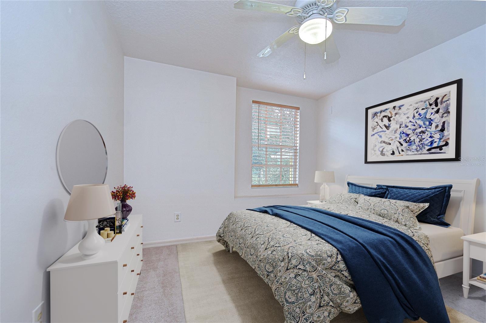 Virtually staged bedroom 2