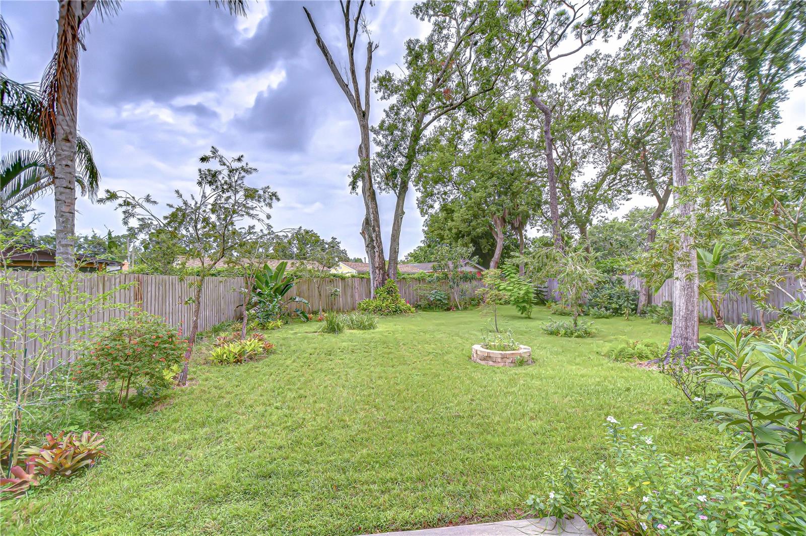 Spacious fenced in yard