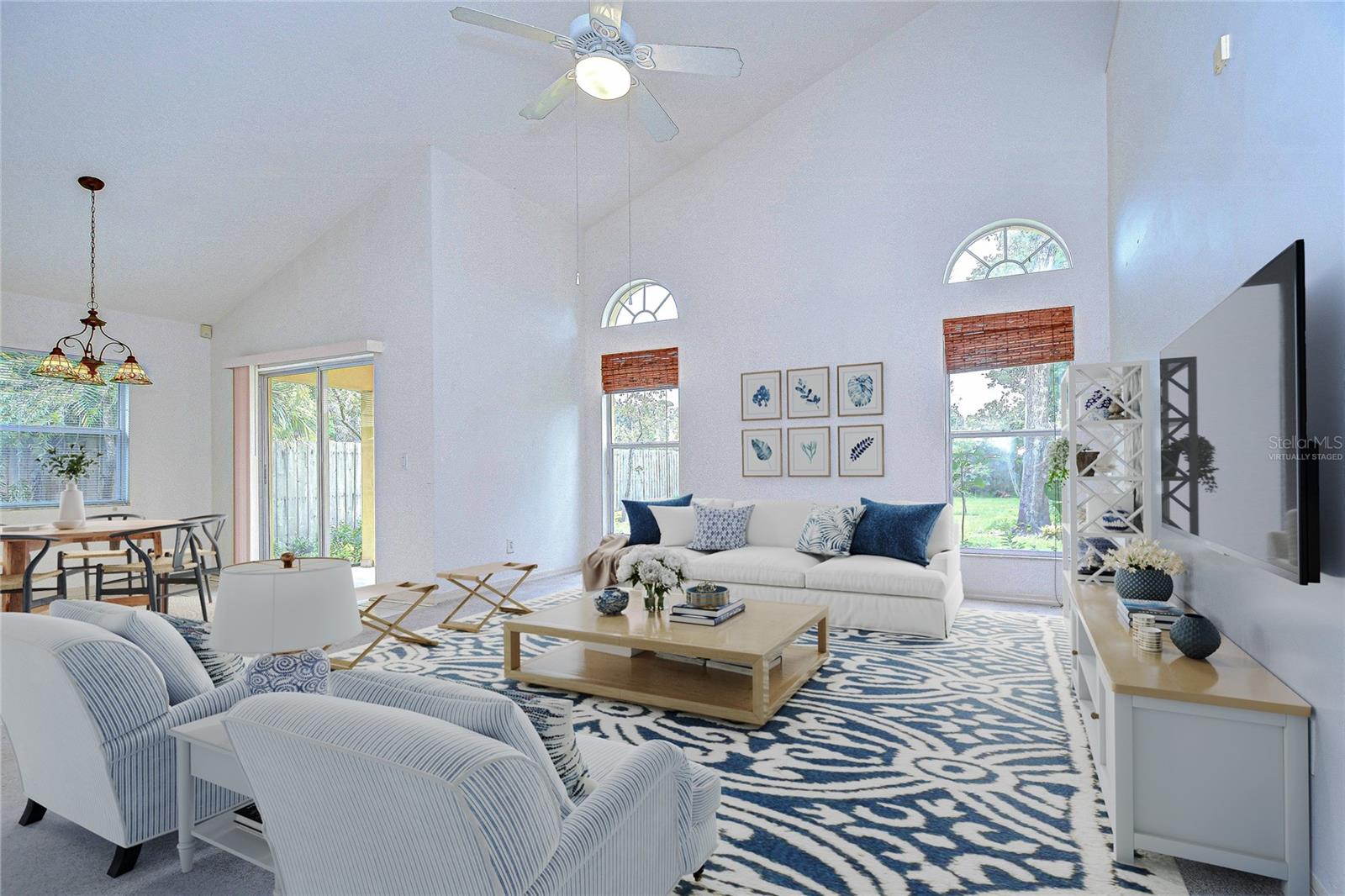 Virtually staged Living room